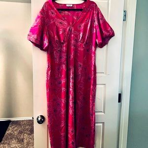 Hot pink floral dress